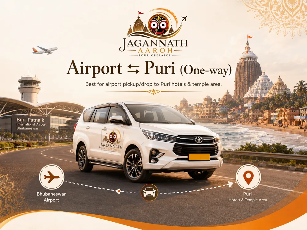 Airport to Puri one way cab booking